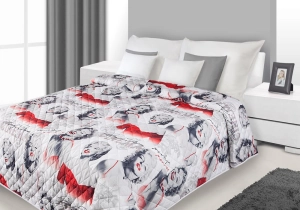 Narzuta 170x210 Marilyn Monroe w odcieniach czerwieni i bieli