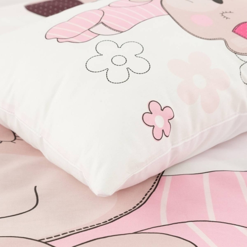 Komplet pościeli dziecięcej 100x135 Różowy Miś