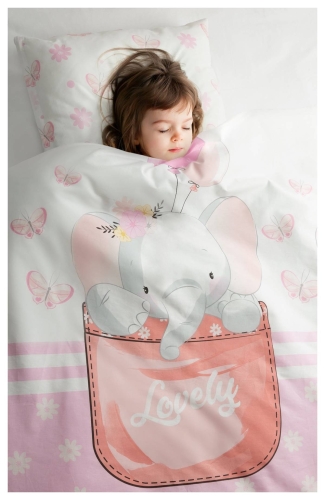 Komplet pościeli dziecięcej 100x135 Słonik