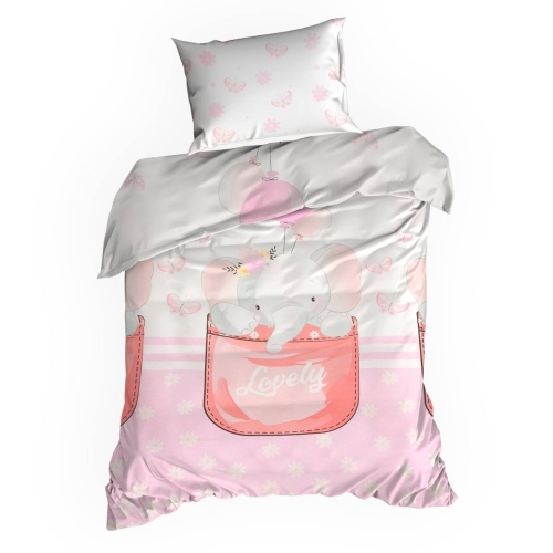 Komplet pościeli dziecięcej 100x135 Słonik