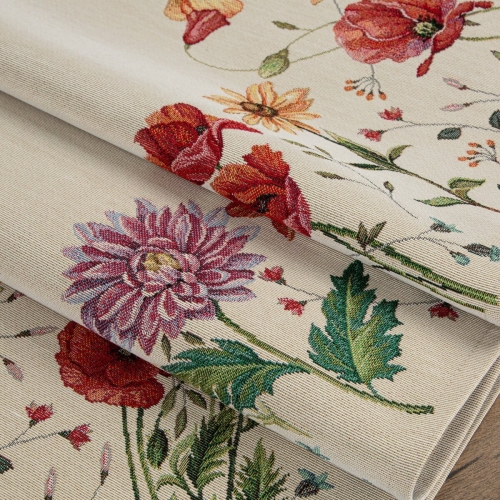 Serweta gobelinowa 100x100 w kwiaty