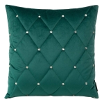 Poszewka velvet ciemno turkusowa 45x45 z cyrkoniami