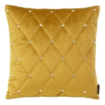 Poszewka velvet miodowa 45x45 z cyrkoniami