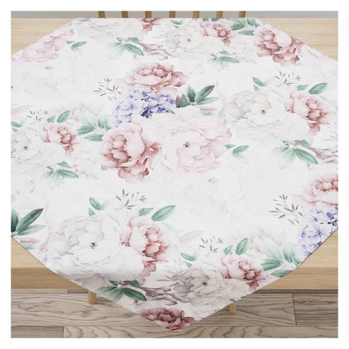 Serweta wodoodporna velvet 85x85 Peonia