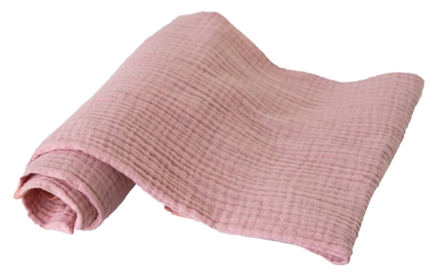 Komplet pieluch dwuwarstwowych muślinowych 70x80 różowych