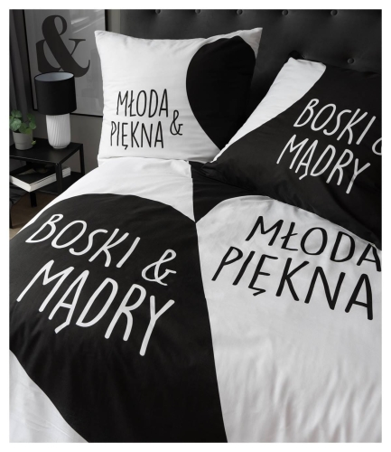 Pościel bawełniana Holland 160x200 Boski i Mądry, Młody i Piękna