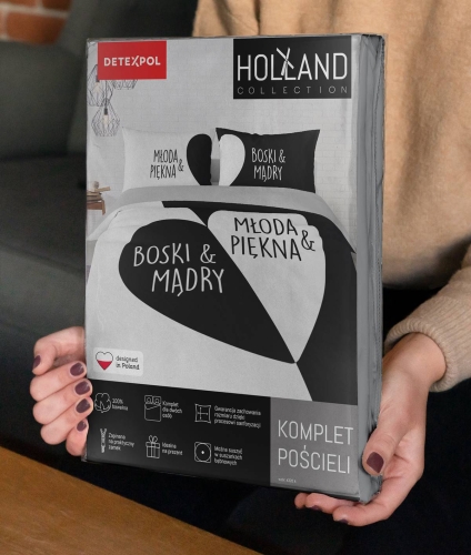 Pościel bawełniana Holland 160x200 Boski i Mądry, Młody i Piękna