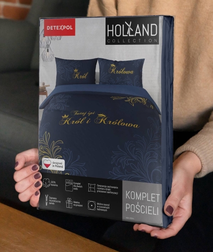 Pościel bawełniana Holland 160x200 Król i Królowa