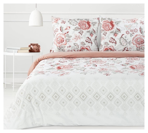 Komplet pościeli bawełnianej Sara 160x200 w kwiaty 