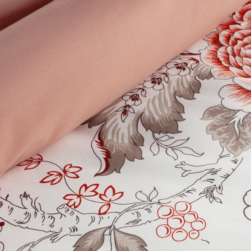 Komplet pościeli bawełnianej Sara 220x200 w kwiaty