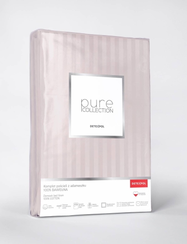 Pościel adamaszkowa Pure 220x200 pudroworóżowa