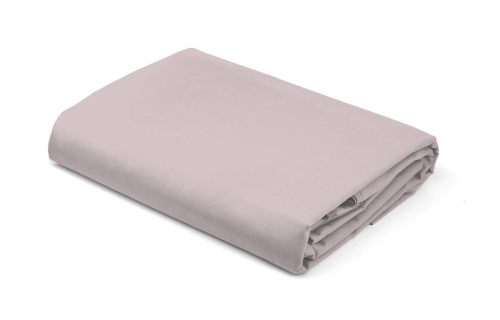 Prześcieradło Pure 140x200 satynowe z gumką w kolorze pudrowo różowym 