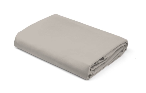 Prześcieradło Pure 220x200 satynowe z gumką w kolorze beżowym