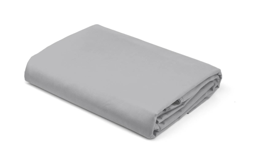 Prześcieradło Pure 220x200 satynowe z gumką w kolorze jasnoszarym