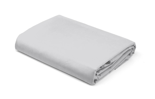 Prześcieradło Pure 220x200 satynowe z gumką w kolorze srebrnym