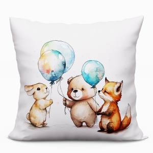 Poszewka z wypełnieniem 40x40 Zwierzaczki