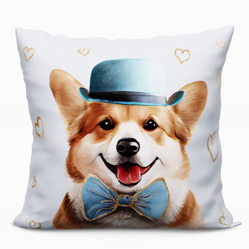 Poszewka z wypełnieniem 40x40 Corgi
