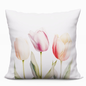 Poszewka z wypełnieniem 40x40 Tulipany