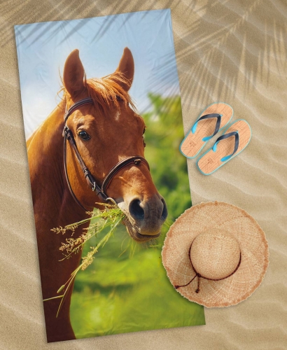 Ręcznik plażowy 70x140 Konie