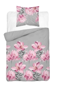 Pościel satyna bawełniana popielata Home Satin 140x200 w magnolie