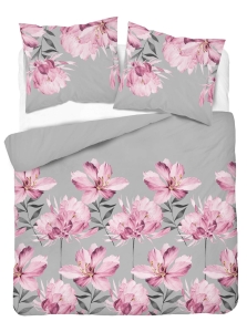 Pościel satyna bawełniana popielata Home Satin 220x200 w magnolie 