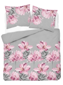 Pościel satyna bawełniana popielata Home Satin 160x200 w magnolie