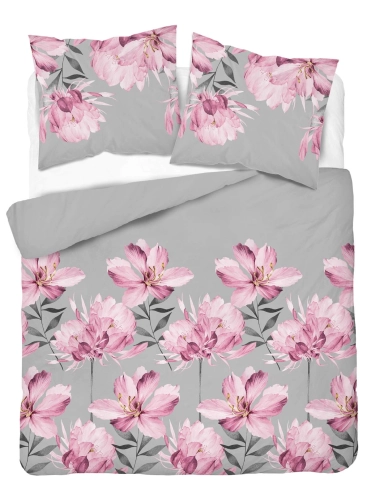 Pościel satyna bawełniana popielata Home Satin 160x200 w magnolie