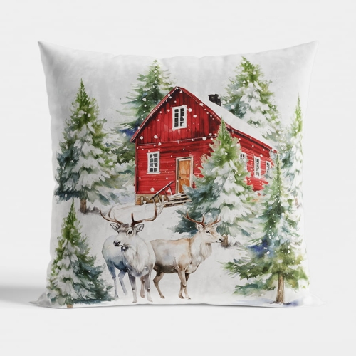 Poszewka dekoracyjna świąteczna 40x40 Zimowy Las