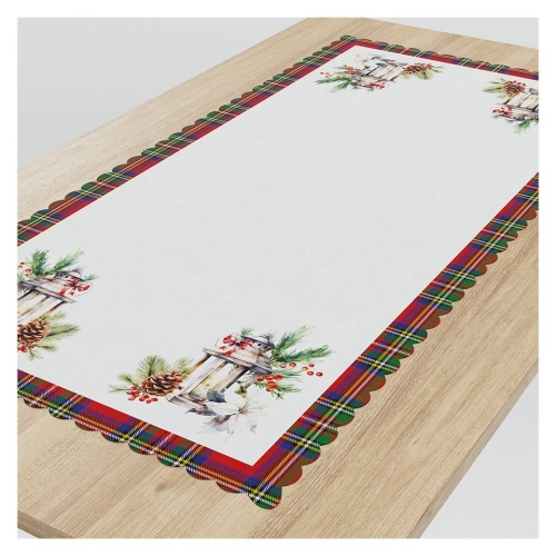 Bieżnik wodoodporny świąteczny 50x100 Lampion