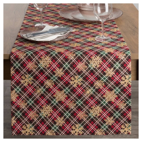 Bieżnik świąteczny 45x140 czerwono złoty