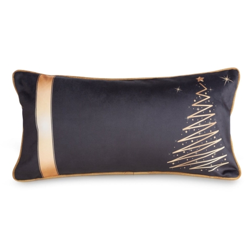 Poszewka świąteczna czarno złota 30x45 Eve