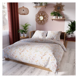 Komplet pościeli z bawełny satynowej 220x200 Spring Kwiaty