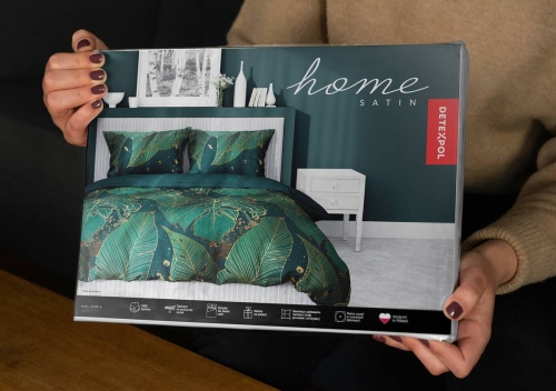 Pościel satyna bawełniana Home Satin 140x200 w złote liście