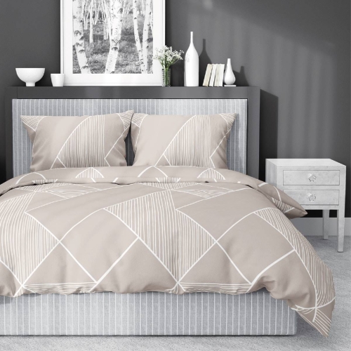 Pościel satyna bawełniana beżowa Home Satin 160x200