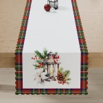 Bieżnik wodoodporny świąteczny 38x160 Lampion