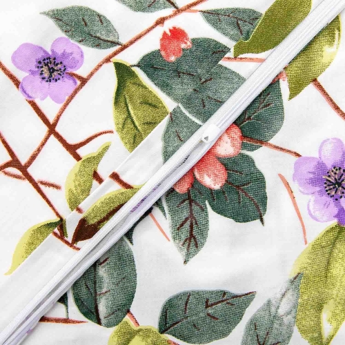 Pościel z bawełny satynowej 220x200 Kolorowe Kwiaty