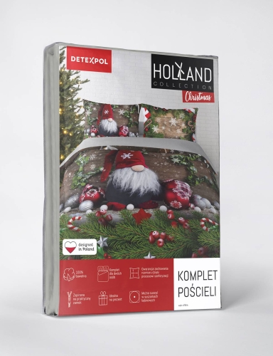 Komplet pościeli świątecznej Gnom 160x200 Holland