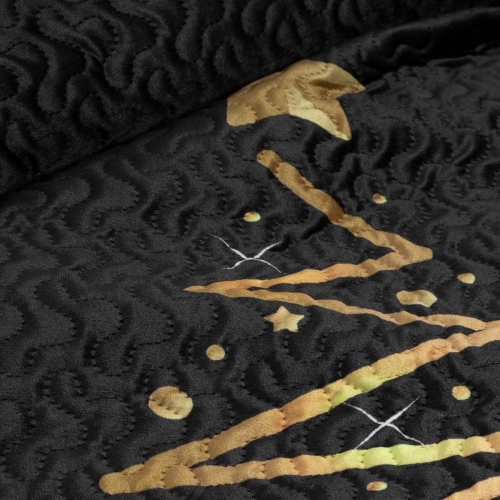 Narzuta świąteczna 220x240 czarno złota Eve