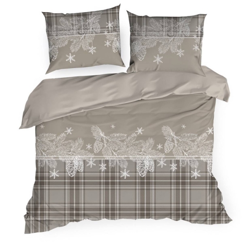 Pościel satyna bawełniana świąteczna 140x200 Holly