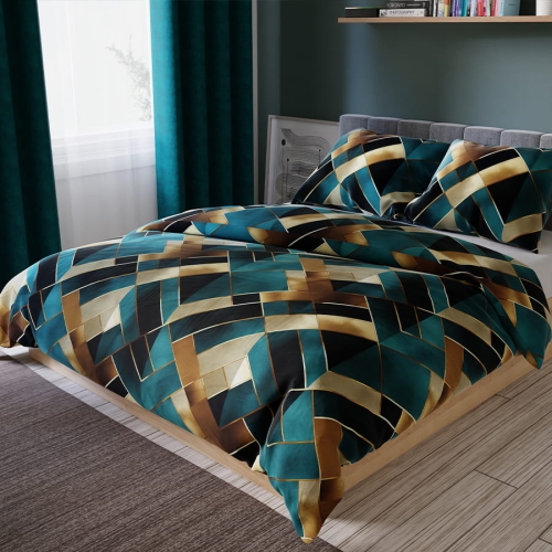 Komplet pościeli z bawełny satynowej 160x200 Rubik