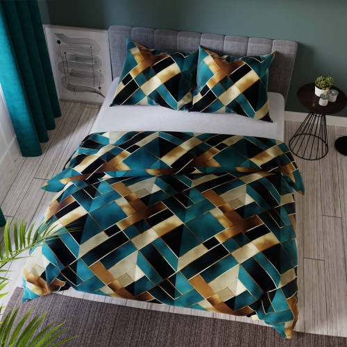 Komplet pościeli z bawełny satynowej 160x200 Rubik