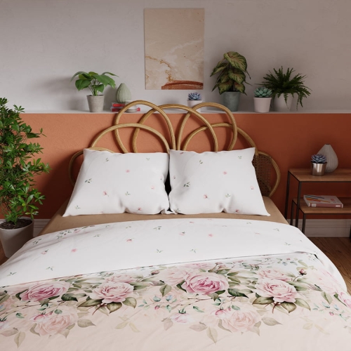 Komplet pościeli z bawełny satynowej 220x200 Rosette