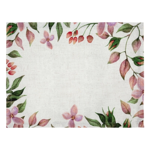 Komplet 4 podkładek Natu 30x40 w rózowe kwiaty