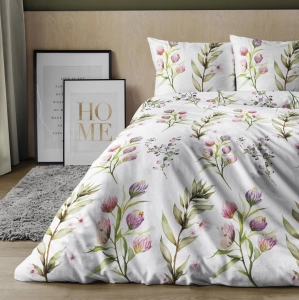 Pościel satyna bawełniana Home Satin 160x200 w kwiaty