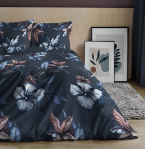 Pościel satyna bawełniana Home Satin 160x200 w duże kwiaty