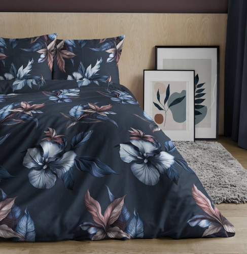Pościel satyna bawełniana Home Satin 220x200 w duże kwiaty