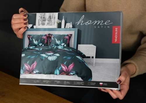 Pościel satyna bawełniana Home Satin 160x200 w duże kwiaty