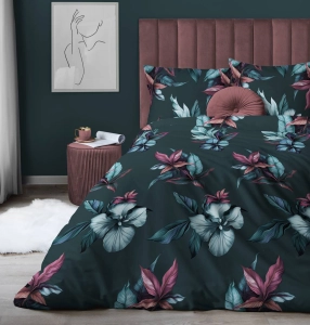 Pościel satyna bawełniana Home Satin 220x200 w duże kwiaty