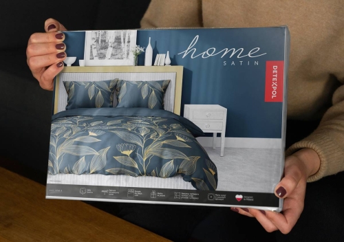 Pościel satyna bawełniana Home Satin 180x200 w złote liście