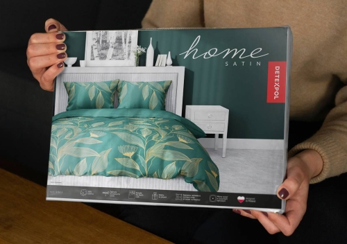 Pościel satyna bawełniana Home Satin 140x200 w złote liście
